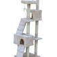 170cm Cat Scratching Post Tree Post House Tower with Ladder Furniture Beige
