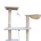193cm Cat Scratching Tree Post Sisal Pole Scratching Post Scratcher Tower Condo Beige, Green and Blue