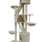 YES4PETS 244 cm XL Multi Level Cat Scratching Post Tree Scratcher Pole- Beige