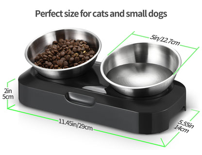 Stainless Steel Anti-Slip Pet Bowl - Portable Water and Food Feeder for Dogs, Cats, and Rabbits