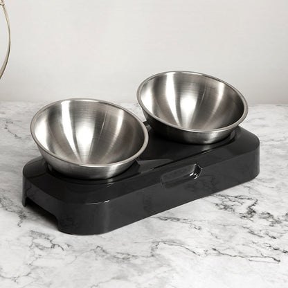 Stainless Steel Anti-Slip Pet Bowl - Portable Water and Food Feeder for Dogs, Cats, and Rabbits
