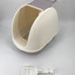 Portable Hooded Cat Toilet Litter Box Tray House with Scoop and Grid Tray White