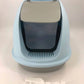 XL Portable Hooded Cat Toilet Litter Box Tray House w Charcoal Filter and Scoop Blue