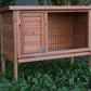 Single Wooden Pet Rabbit Hutch Guinea Pig Cage with Slide out Tray