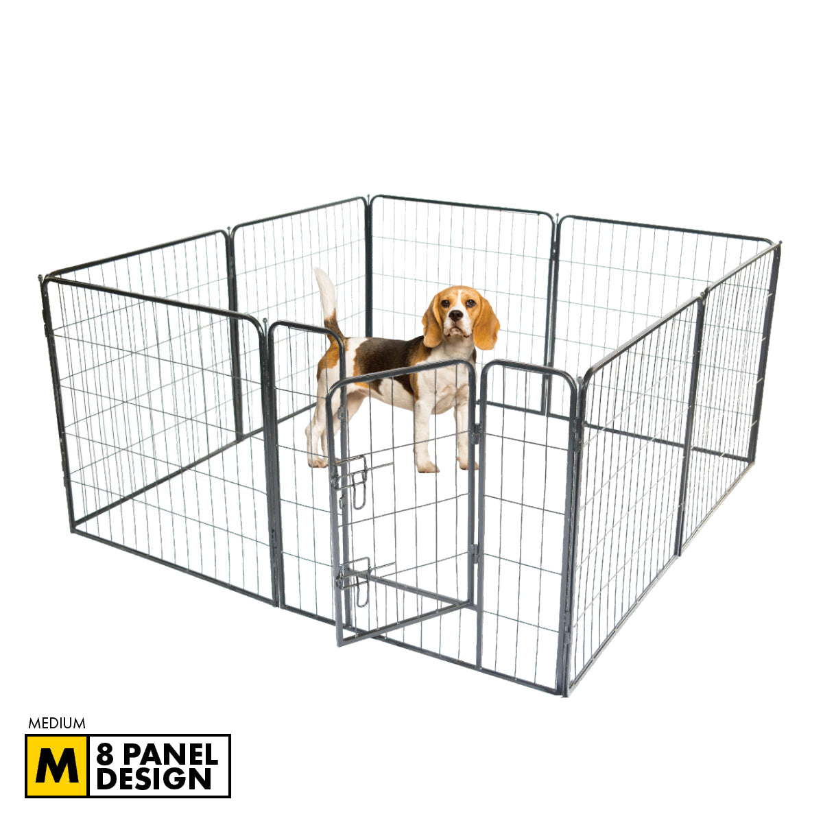 Pet Basic 8 Panel Pet Playpen Exercise Enclosure Cage Puppy Dog 80cm x 80cm