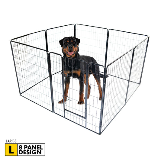 Pet Basic 8 Panel Pet Playpen Exercise Enclosure Cage Puppy Dog 80cm x 100cm