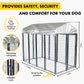 Pet Basic 1.83 x 2.43 x 1.22m Dog Kennel Enclosure Waterproof Lockable Gate