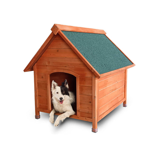 Pet Basic Dog Kennel A Frame Weather Resistant Timber Elevated Base 103cm