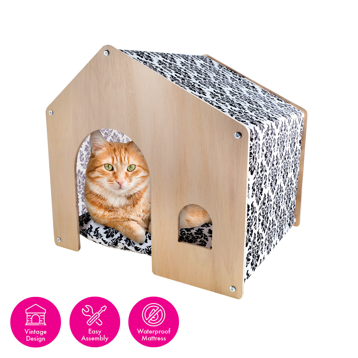 Pet Basic Chimney Cozy Cat House Waterproof Mattress 52 x 47cm x 50cm