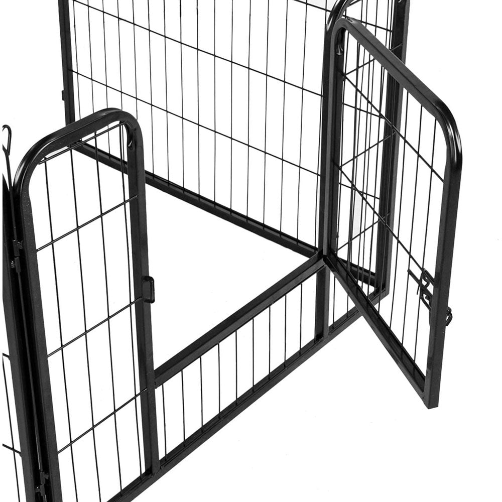 6 and 8-Panel Pet Playpen Exercise Cage - Portable Fence for Dogs, Cats, Puppies, and Bunnies