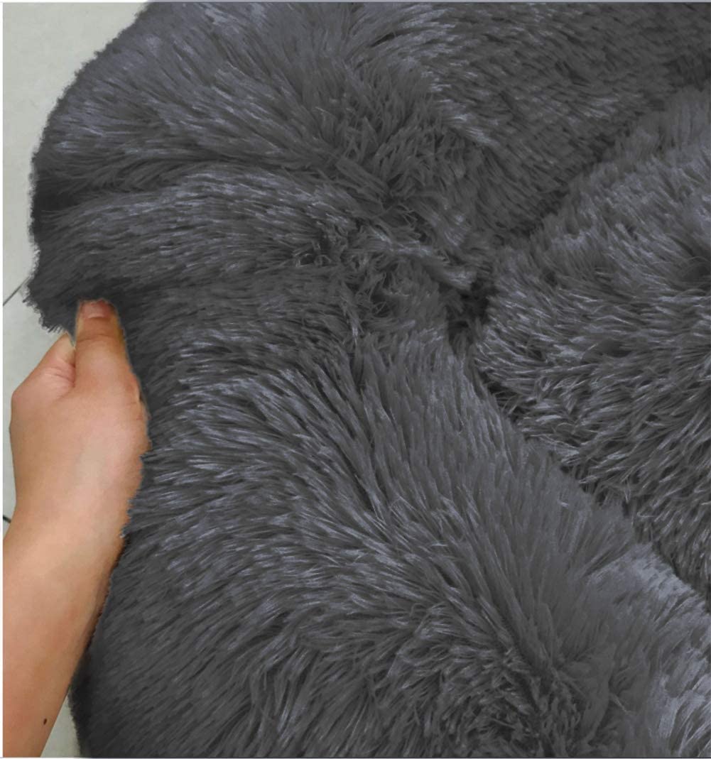 Plush Comfort: Round Washable Soft Dog Bed for Pet Kennels and Cat Bed Mats