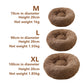Pet Dog Bedding Warm Plush Round Comfortable Dog Nest Light Coffee Large 90cm