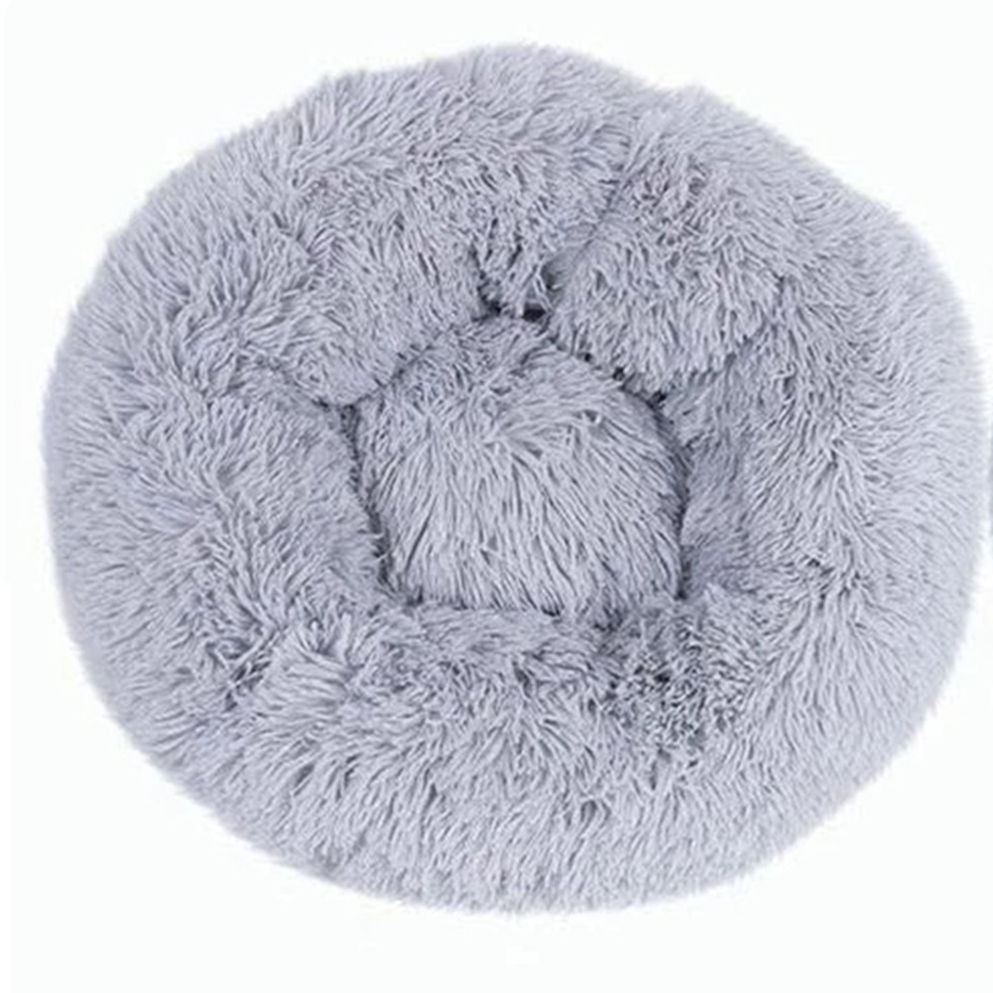 Pet Dog Bed Bedding Warm Plush Round Comfortable Dog Nest Light Grey Large 90cm Large