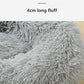 Pet Dog Bed Bedding Warm Plush Round Comfort Dog Nest Light Grey kennel XL 100cm