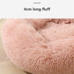 Pet Dog Bedding Warm Plush Round Comfortable Nest Comfy Sleep kennel Pink M 70cm