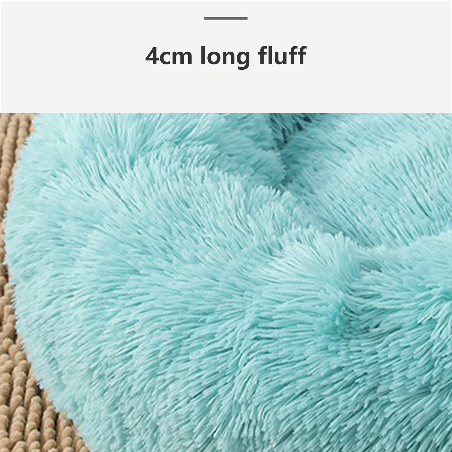 Pet Dog Bedding Warm Plush Round Comfortable Nest Comfy Sleeping kennel Green Large 90cm