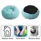 Pet Dog Bedding Warm Plush Round Comfortable Nest Comfy Sleep Kennel Green 100cm