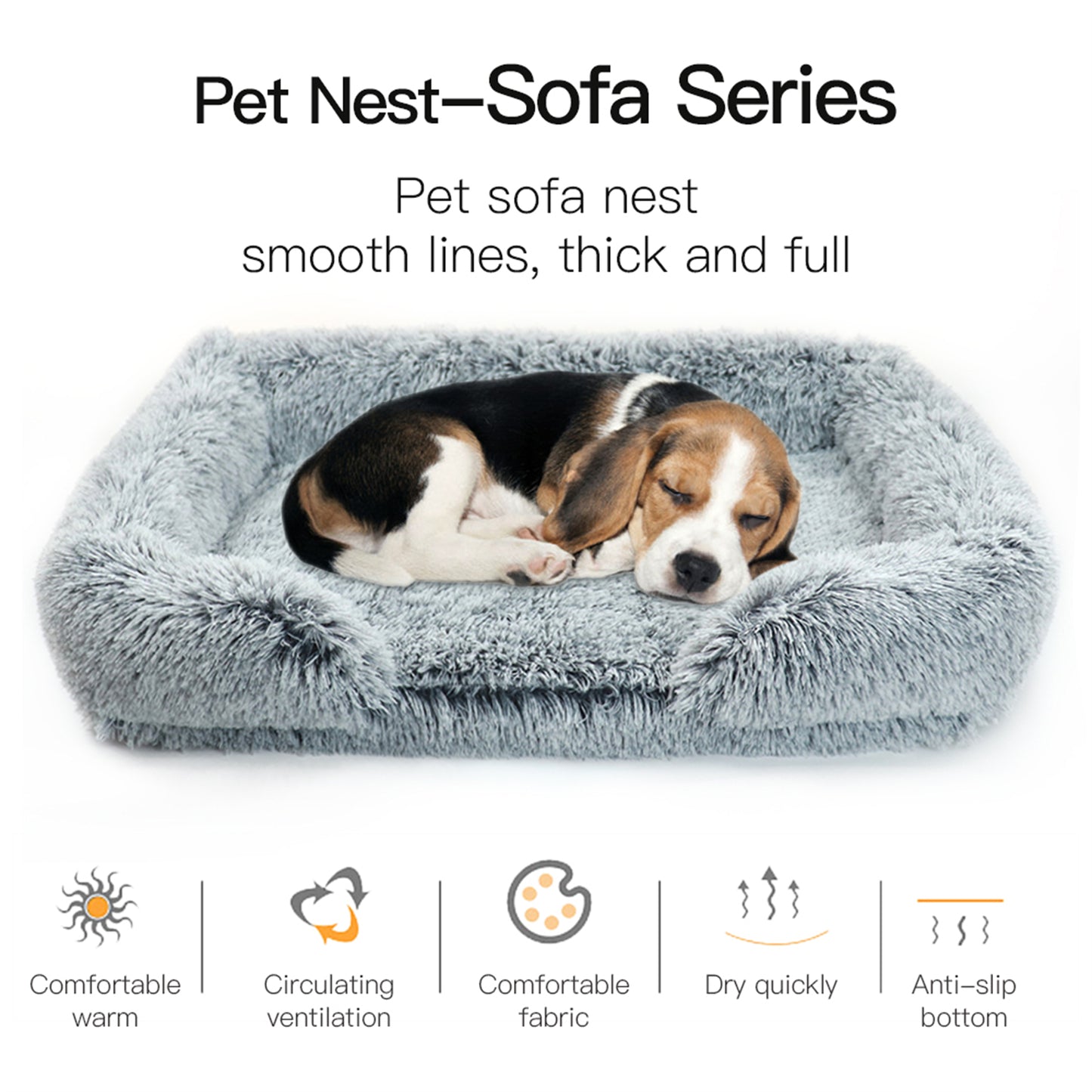 Pet Dog Comfort Bed: Plush, Comfortable Nest with Removable Cleaning Kennel