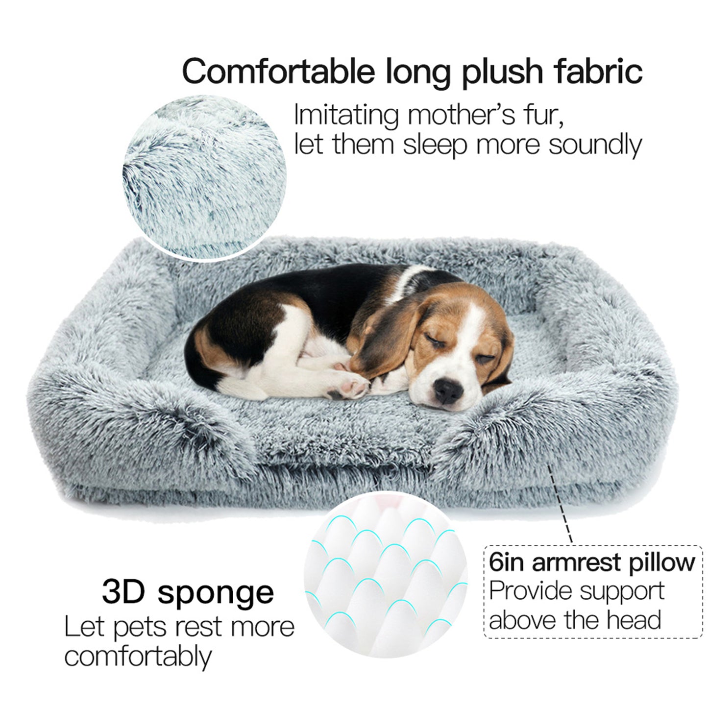 Pet Dog Comfort Bed: Plush, Comfortable Nest with Removable Cleaning Kennel