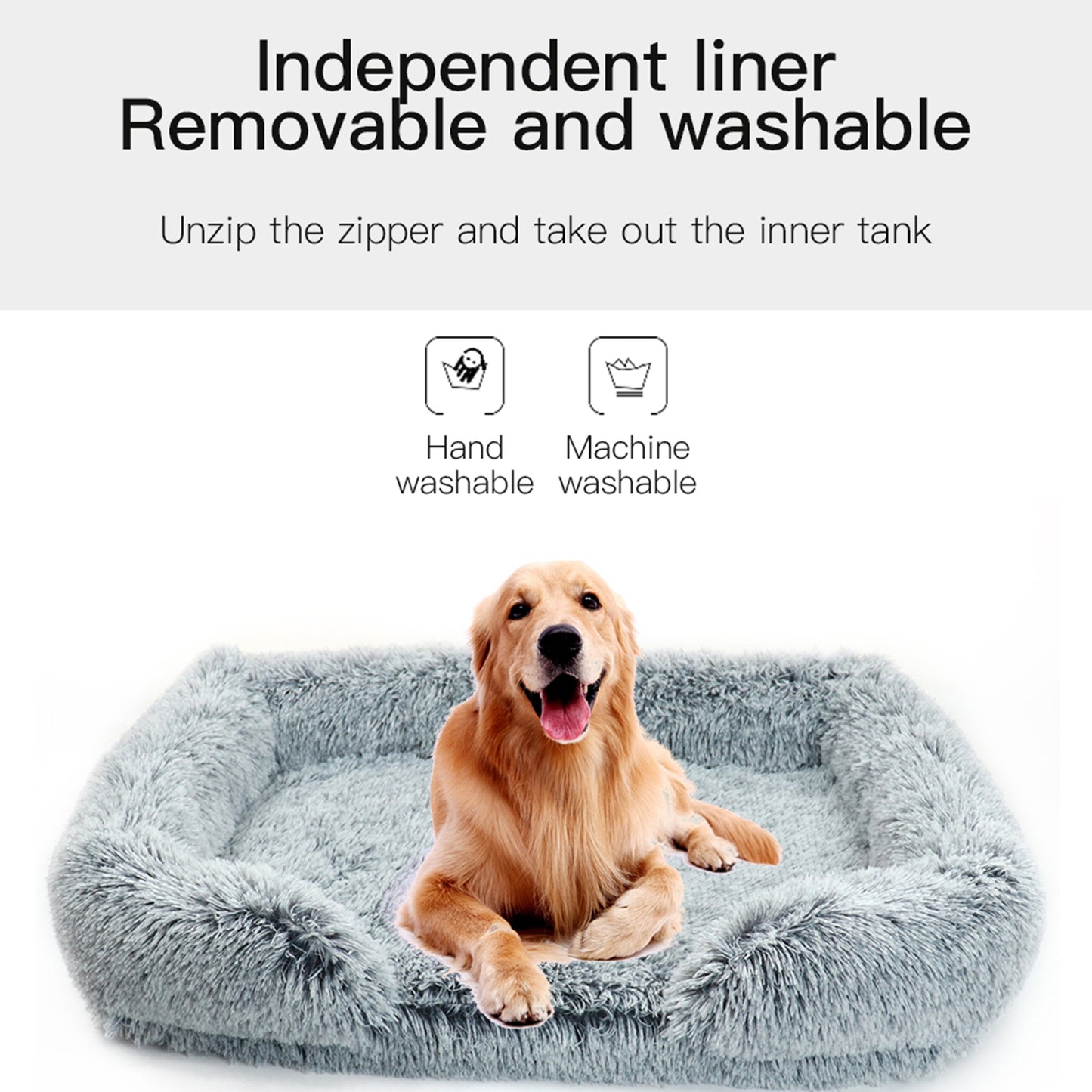 Pet Dog Comfort Bed: Plush, Comfortable Nest with Removable Cleaning Kennel