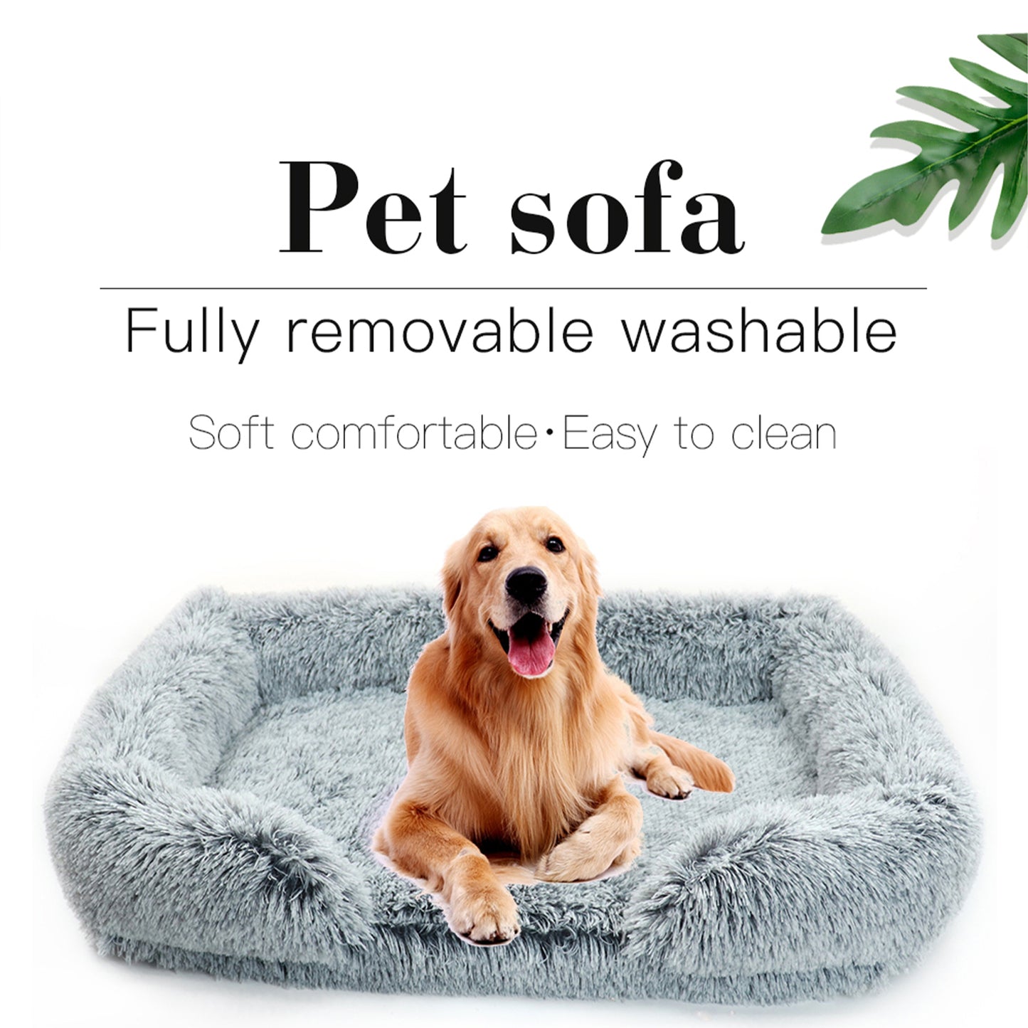 Pet Dog Comfort Bed: Plush, Comfortable Nest with Removable Cleaning Kennel