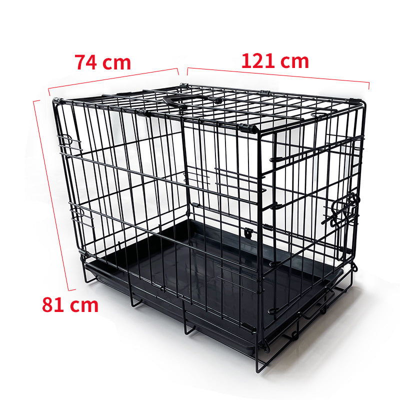 Pet Dog Cage Kennel Metal Crate Enlarged Thickened Reinforced Pet Dog House