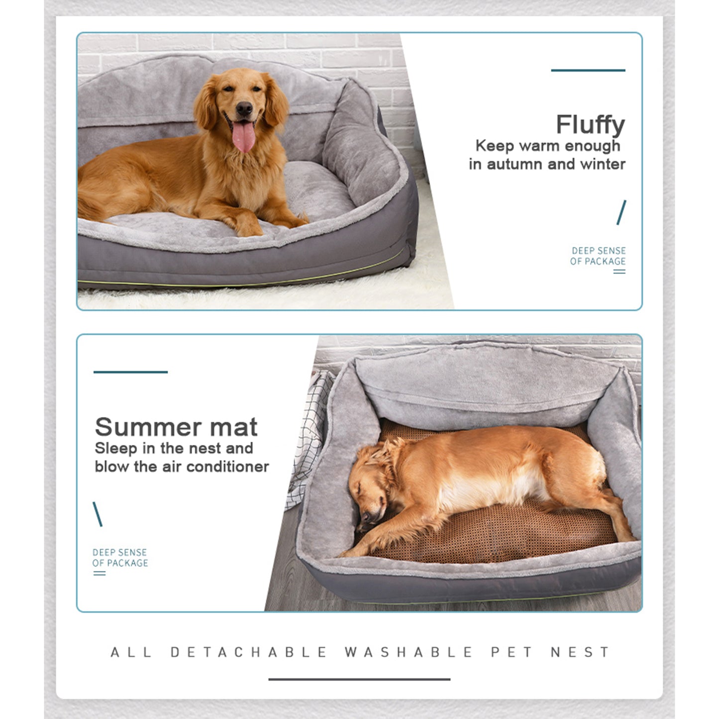 Sofa-Style Dog Bed with Waterproof, Washable Soft High Back for Comfy Sleeping in Kennels