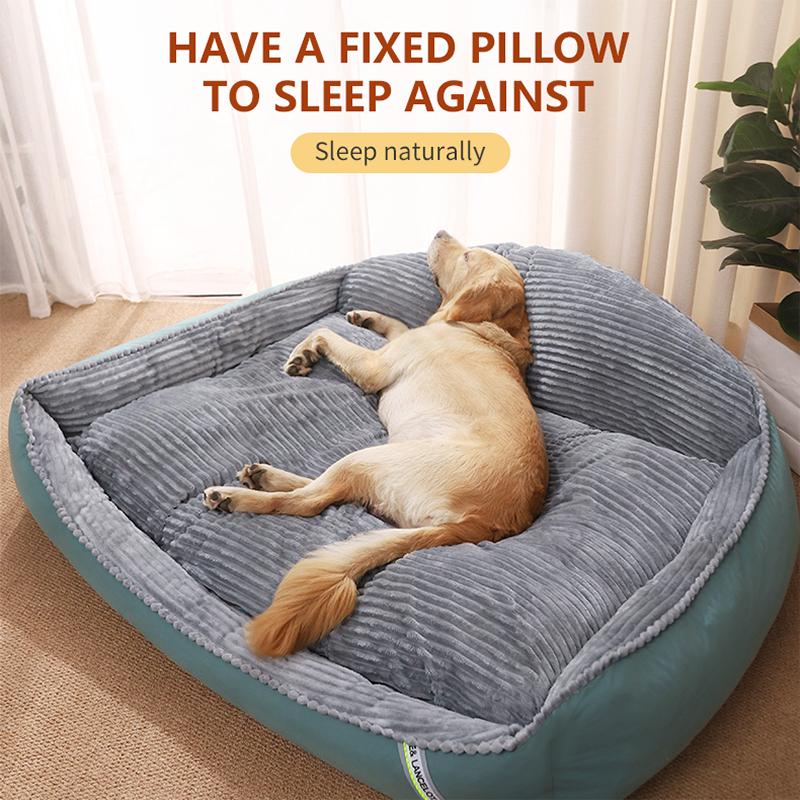 Large Pet Dog Bed: Soft, Warm, Removable, Washable High Back Mattress for Puppy Comfort