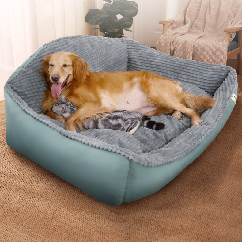 Large Pet Dog Bed: Soft, Warm, Removable, Washable High Back Mattress for Puppy Comfort