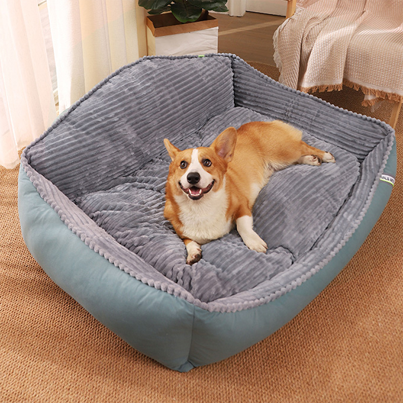 Large Pet Dog Bed: Soft, Warm, Removable, Washable High Back Mattress for Puppy Comfort