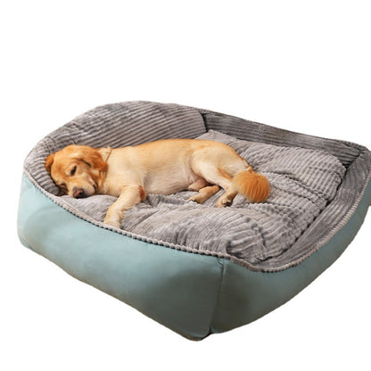 Large Pet Dog Bed: Soft, Warm, Removable, Washable High Back Mattress for Puppy Comfort