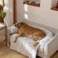 Introducing the Ultimate in Pet Comfort: The Super Luxe Deep-Dish Shaggy Fur Donut Bed - Gray or Coffee