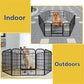 Heavy Duty Foldable Metal Dog Fence - 6 & 8 Panel Options (Black) | Comfortable Pet Playpen