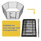 Heavy Duty Foldable Metal Dog Fence - 6 & 8 Panel Options (Black) | Comfortable Pet Playpen