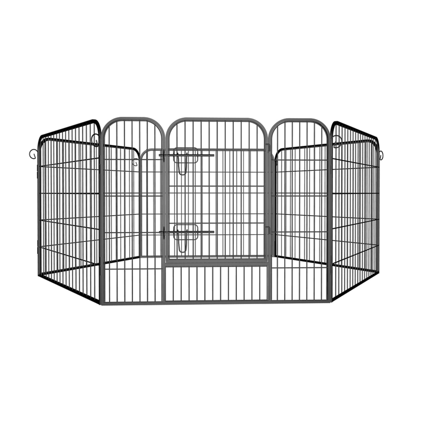 Heavy Duty Foldable Metal Dog Fence - 6 & 8 Panel Options (Black) | Comfortable Pet Playpen