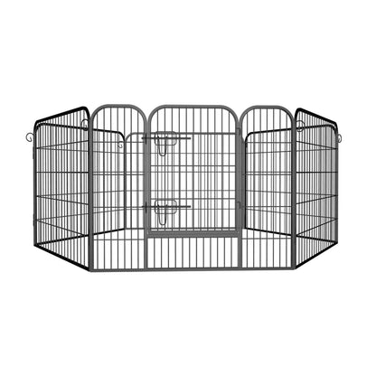 Heavy Duty Foldable Metal Dog Fence - 6 & 8 Panel Options (Black) | Comfortable Pet Playpen