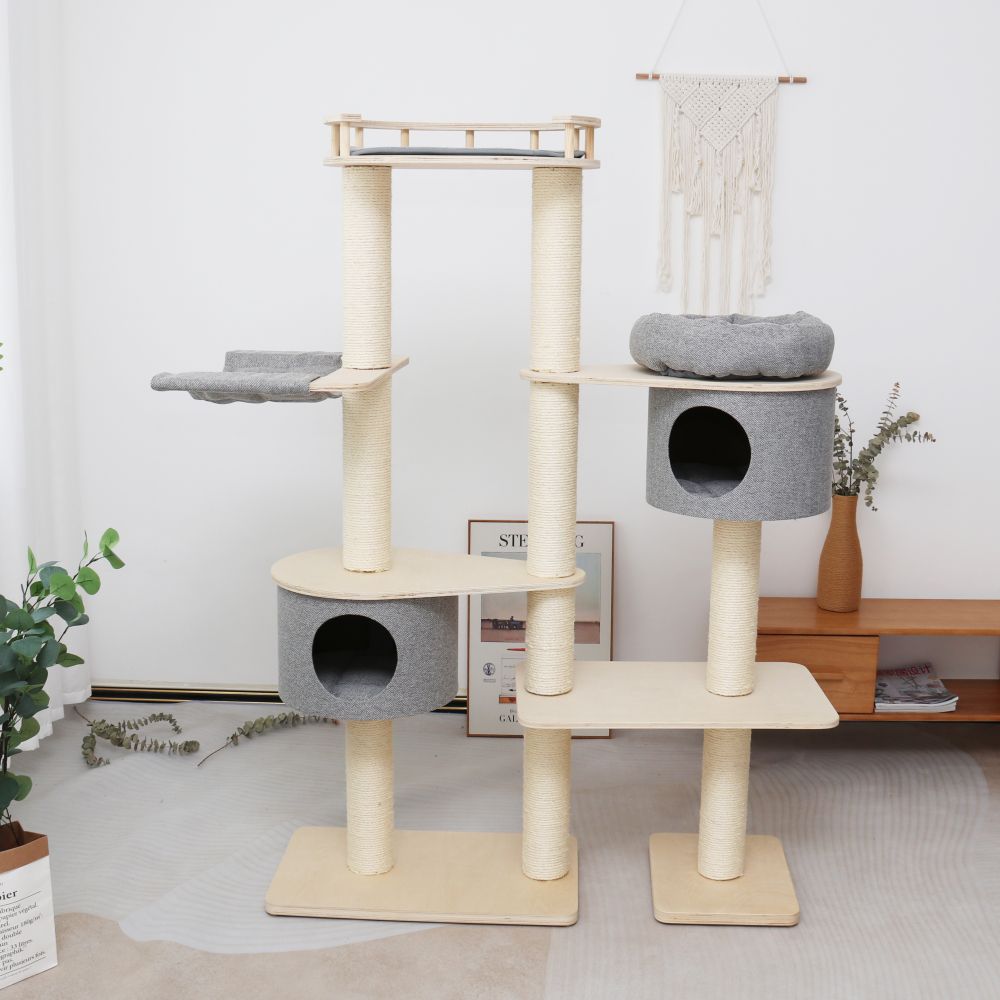 CATIO Duo Cat Climbing Tower and House Condo C6035