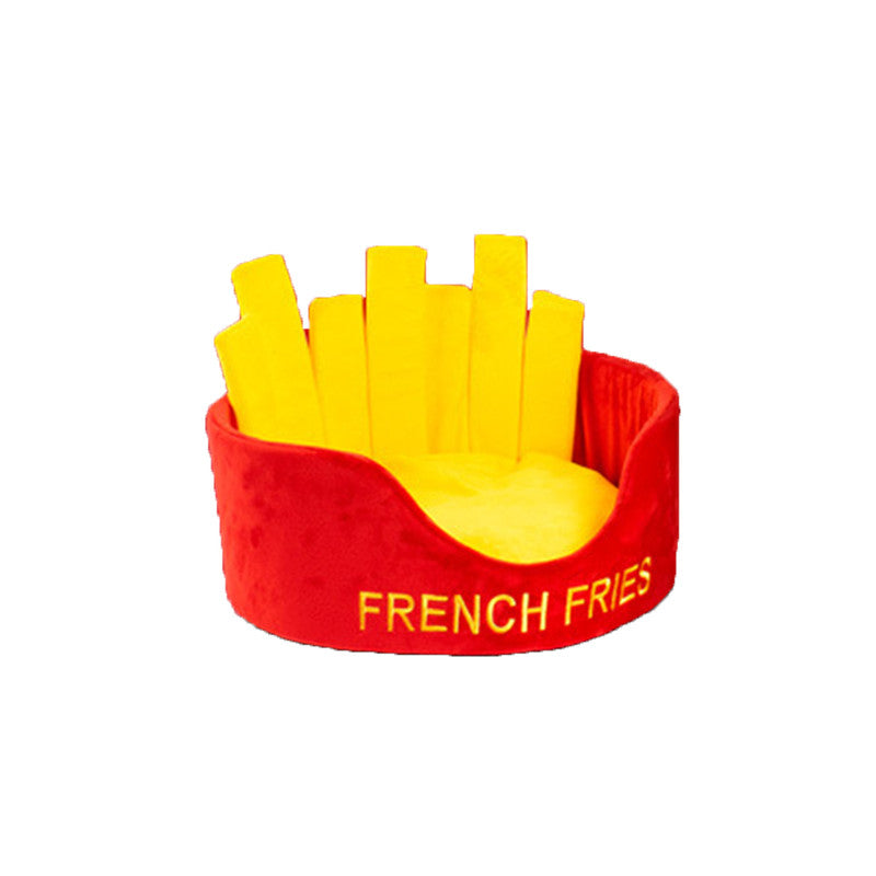 Washable Fries Pet Dog Cat Ded Calming Bed Warm Soft