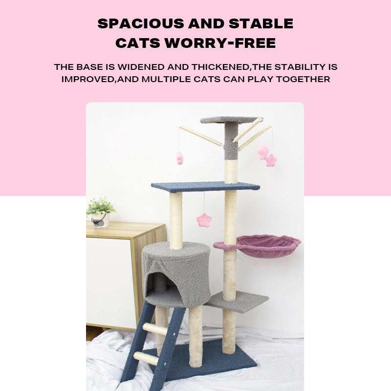 Cat Tree Tower Scratching Post House Bed - Multi-Level Cat Furniture