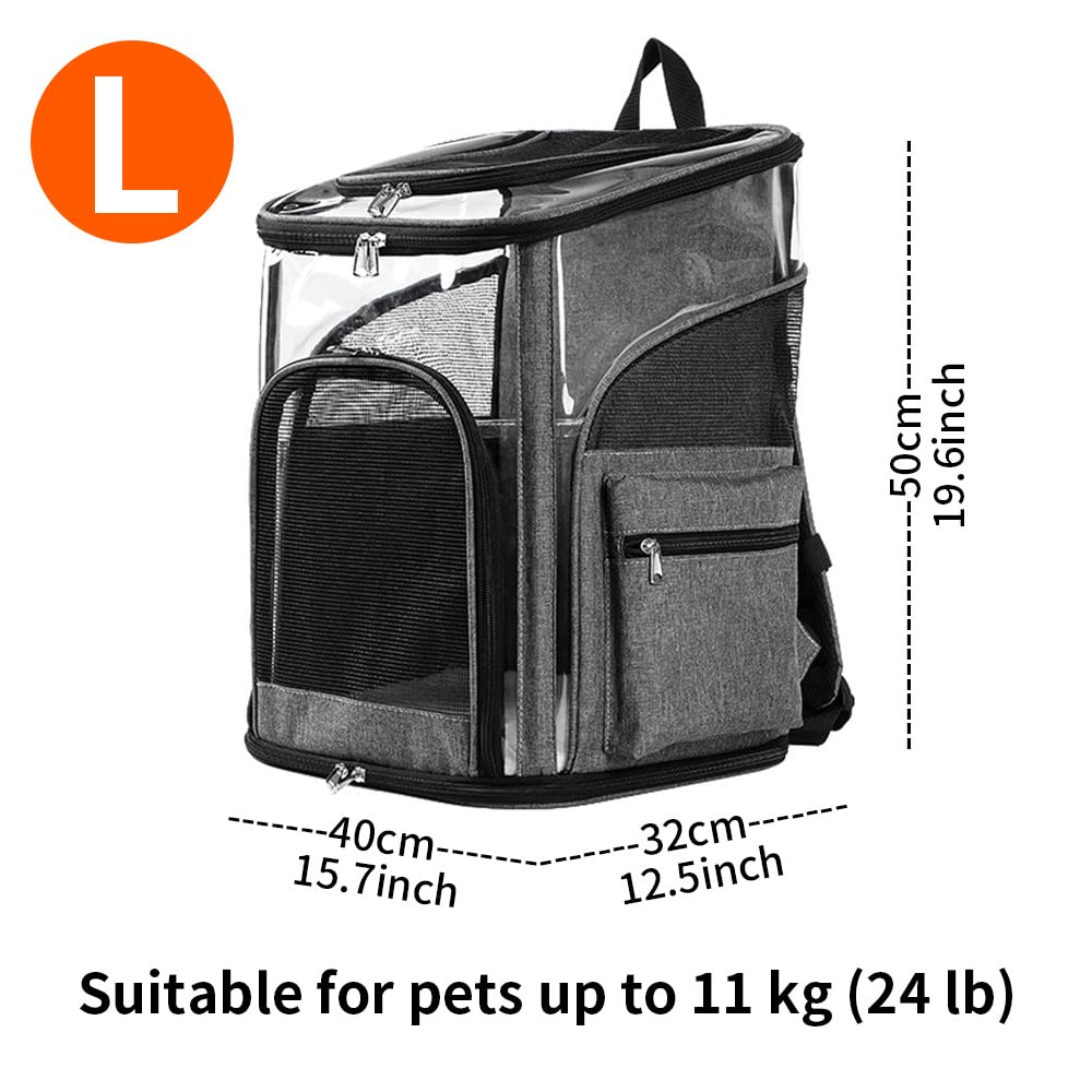 LIFEBEA Cat Pet Carrier Backpack: Intimate Design for Comfortable Outdoor Travel (Sizes L and S)