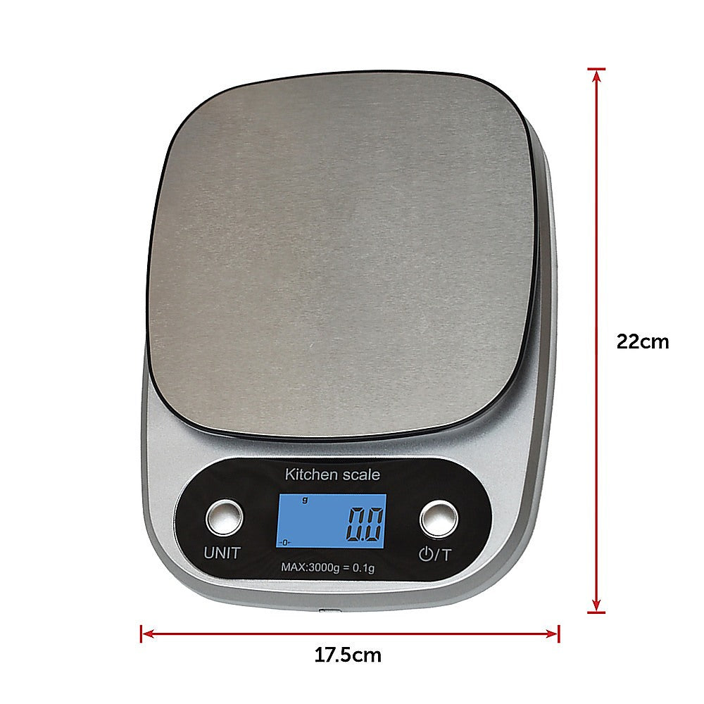 High Precision Kitchen Scale Rechargable Food Scale Digital 3KG