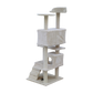 132cm Cat Tree Scratching Post Scratcher Tower Condo House Furniture Wood - Beige
